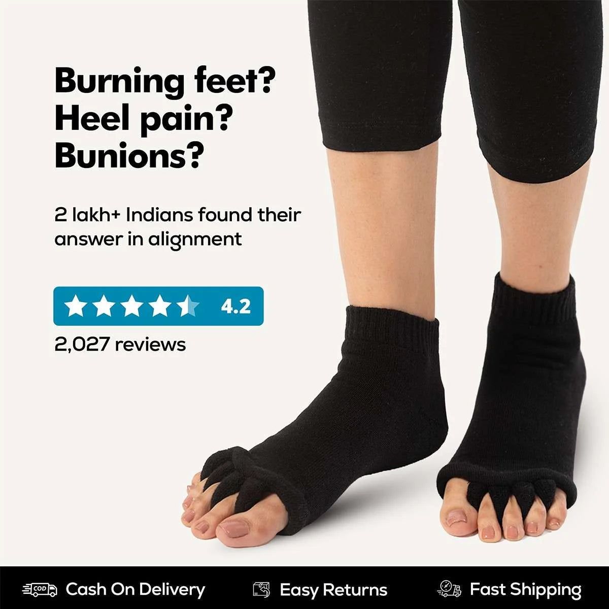 Dirts Black Foot Alignment Socks