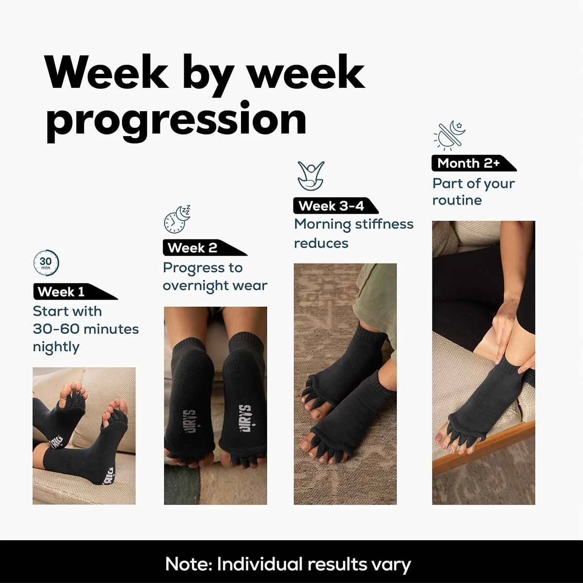Dirts Black Foot Alignment Socks