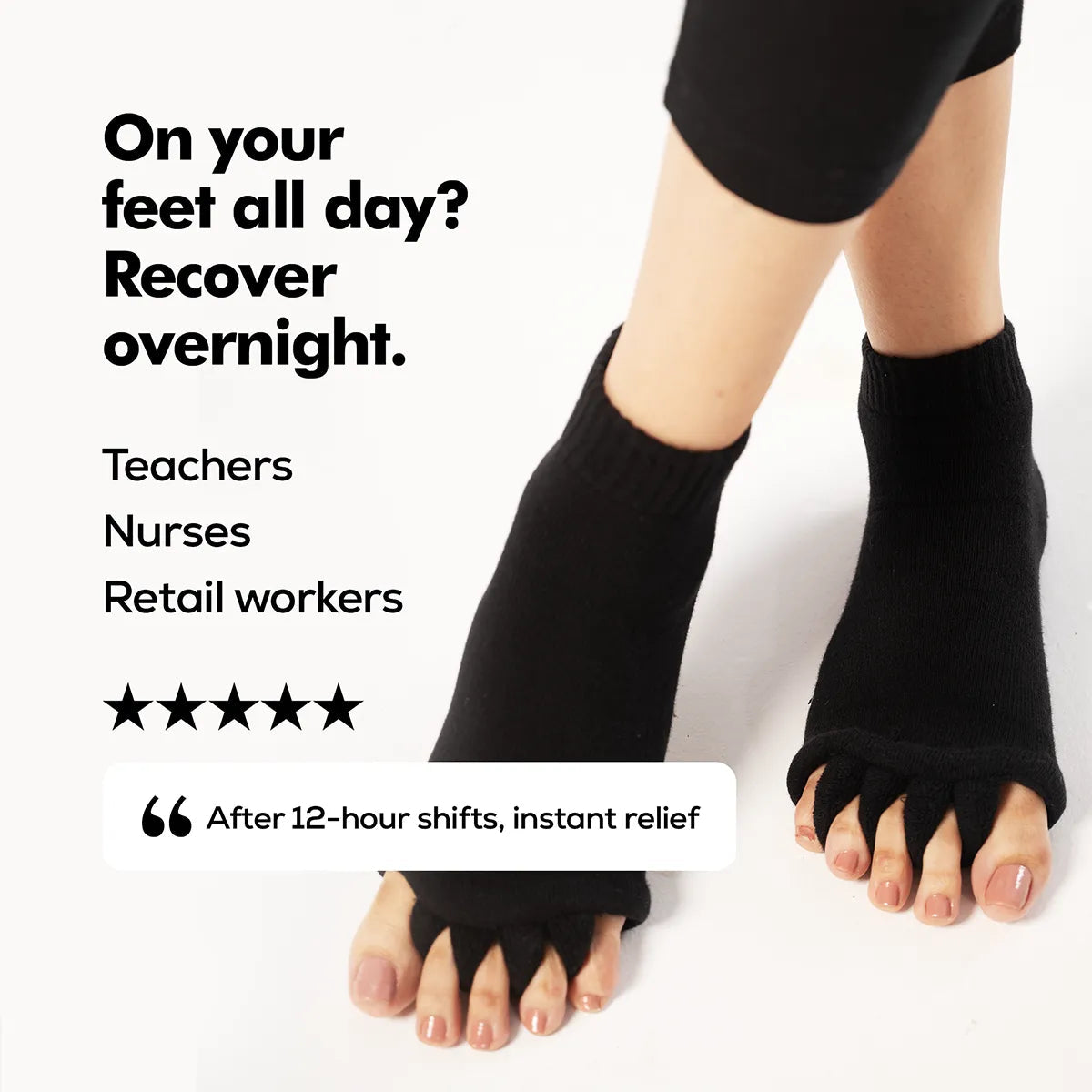 Dirts Black Foot Alignment Socks