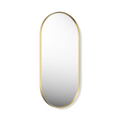 Kohler Essential Arch Mirror for Wall | HD Reflection with 100% Silver Coating | Decorative Mirror for Bedroom/Living Room/Bathroom | Brushed Gold Aluminium Frame, 508 x 813 mm|B0D7W7S3HD