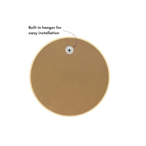 The arts box Round Mirror for Bathroom, Gold Circle Mirror for Wall Mounted, Modern Brushed Brass Metal Frame Round Mirror for Wall Decor, Vanity, Living Room, Bedroom, Framed (Gold, 18Inch)|B0CSQKL3X8
