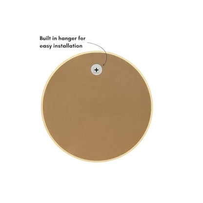 The arts box Round Mirror for Bathroom, Gold Circle Mirror for Wall Mounted, Modern Brushed Brass Metal Frame Round Mirror for Wall Decor, Vanity, Living Room, Bedroom, Framed (Gold, 18Inch)|B0CSQKL3X8