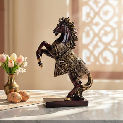 eCraftIndia Resin Running Horse Showpiece for Home Decor Office | Gift for Housewarming Birthday|B0GQBJZ9GW
