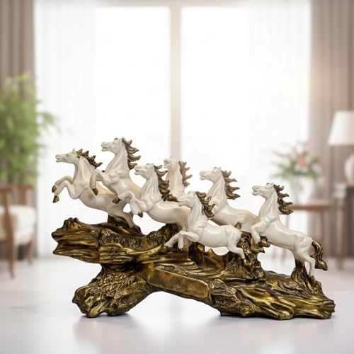 eCraftIndia Resin Running Horse Showpiece for Home Decor Office | Gift for Housewarming Birthday|B0GQBJZ9GW