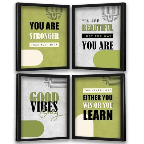 kotart - Motivational Quotes Wall Posters with Frame for Home and Office Wall Decor - Inspirational Quotes Wall Frames - Framed Posters for Living Room (Art 1, Small)|B0BM91RYZZ