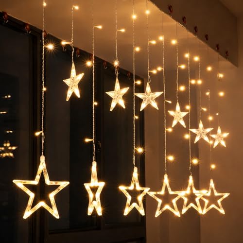 One94Store Artificial Leaf Curtain Lights – 200 LED Warm White Fairy String Lights, 3x1m, Remote Control with 8 Lighting Modes for Home, Wedding, Party, Diwali, Christmas & Festival Decoration|B0CVGY985K