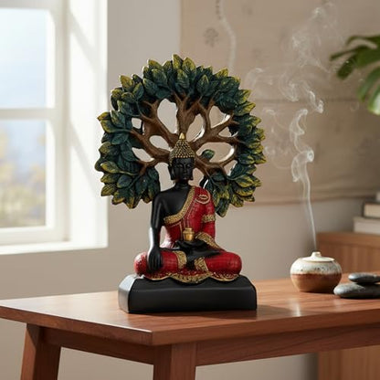 eCraftIndia Lord Buddha Statue for Home Decor Living Room | Gautam Buddha Idol Under the Bodhi-Tree | Showpiece Gift for Housewarming Birthday|B0GQBK7H85