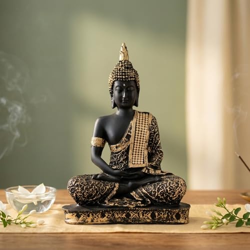 eCraftIndia Lord Buddha Statue for Home Decor Living Room | Gautam Buddha Idol Under the Bodhi-Tree | Showpiece Gift for Housewarming Birthday|B0GQBK7H85