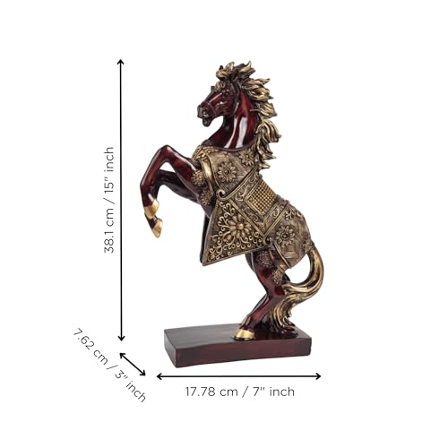 eCraftIndia Resin Running Horse Showpiece for Home Decor Office | Gift for Housewarming Birthday|B0GQBJZ9GW