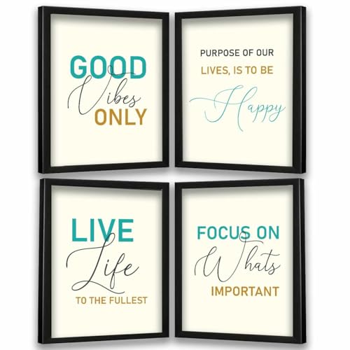 kotart - Motivational Quotes Wall Posters with Frame for Home and Office Wall Decor - Inspirational Quotes Wall Frames - Framed Posters for Living Room (Art 1, Small)|B0BM91RYZZ