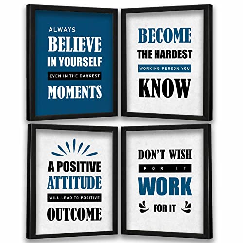 kotart - Motivational Quotes Wall Posters with Frame for Home and Office Wall Decor - Inspirational Quotes Wall Frames - Framed Posters for Living Room (Art 1, Small)|B0BM91RYZZ