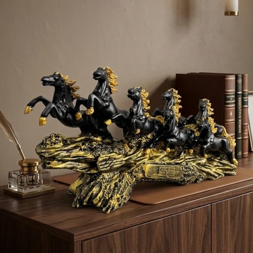 eCraftIndia Resin Running Horse Showpiece for Home Decor Office | Gift for Housewarming Birthday|B0GQBJZ9GW