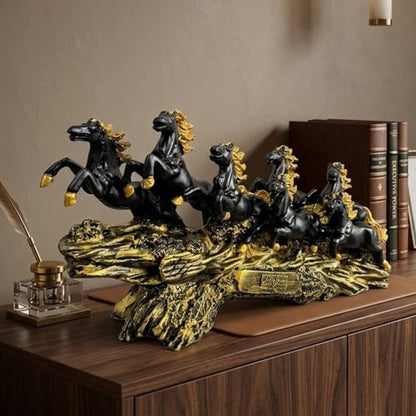 eCraftIndia Resin Running Horse Showpiece for Home Decor Office | Gift for Housewarming Birthday|B0GQBJZ9GW