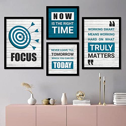 kotart - Motivational Quotes Wall Posters with Frame for Home and Office Wall Decor - Inspirational Quotes Wall Frames - Framed Posters for Living Room (Art 1, Small)|B0BM91RYZZ