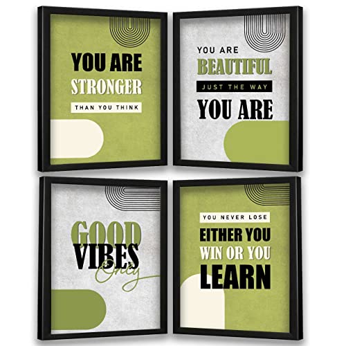 kotart - Motivational Quotes Wall Posters with Frame for Home and Office Wall Decor - Inspirational Quotes Wall Frames - Framed Posters for Living Room (Art 1, Small)|B0BM91RYZZ