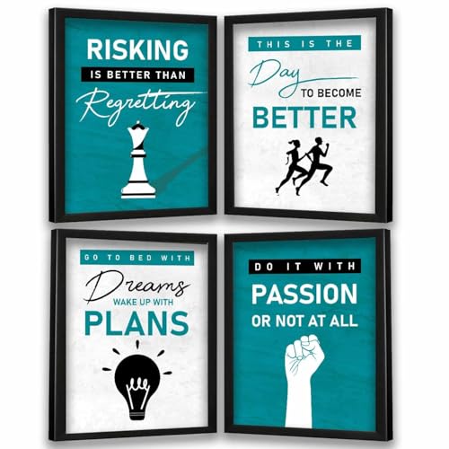 kotart - Motivational Quotes Wall Posters with Frame for Home and Office Wall Decor - Inspirational Quotes Wall Frames - Framed Posters for Living Room (Art 1, Small)|B0BM91RYZZ