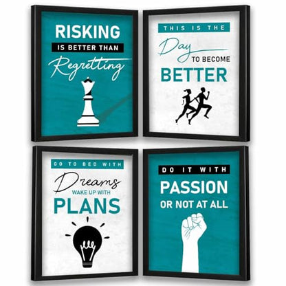 kotart - Motivational Quotes Wall Posters with Frame for Home and Office Wall Decor - Inspirational Quotes Wall Frames - Framed Posters for Living Room (Art 1, Small)|B0BM91RYZZ