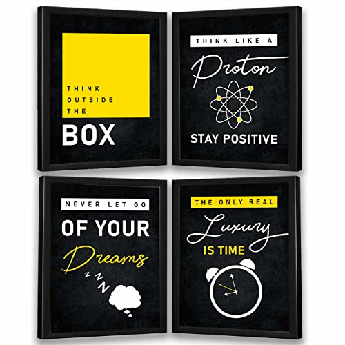 kotart - Motivational Quotes Wall Posters with Frame for Home and Office Wall Decor - Inspirational Quotes Wall Frames - Framed Posters for Living Room (Art 1, Small)|B0BM91RYZZ