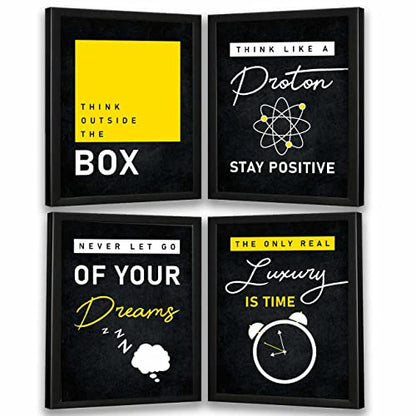 kotart - Motivational Quotes Wall Posters with Frame for Home and Office Wall Decor - Inspirational Quotes Wall Frames - Framed Posters for Living Room (Art 1, Small)|B0BM91RYZZ