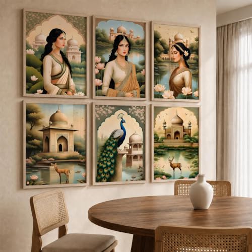 kotart Premium Digital Madhubani Art Paintings with Frame for Home Decor - Wall Painting for Living Room - Pack of 6 (10x13, painting for wall decoration)|B0CQTDMRD3