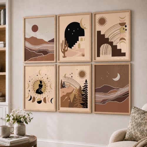 kotart Premium Digital Madhubani Paintings with Frame for Home Decoration - Traditional Painting for Living Room Bedroom Office Room Decor - Painting for Wall Decoration - Pack of 6 (Art 6, 10x13 inch)|B0CNZHP7C7