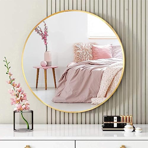 The Arts Box Round Wall Mirror I Metal Frame I Modern Design Metal Frame I Bathroom Wash Basin, Bedroom, Drawing Room (Black, 18)|B0CZHRM28H