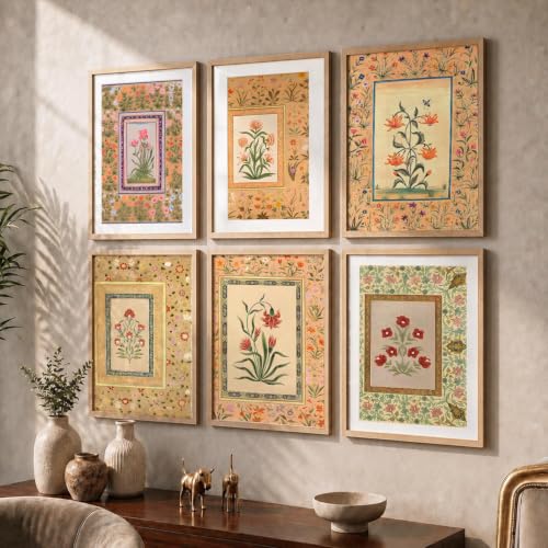 kotart Premium Digital Madhubani Art Paintings with Frame for Home Decor - Wall Painting for Living Room - Pack of 6 (10x13, painting for wall decoration)|B0CQTDMRD3
