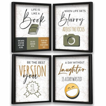 kotart - Motivational Quotes Wall Posters with Frame for Home and Office Wall Decor - Inspirational Quotes Wall Frames - Framed Posters for Living Room (Art 1, Small)|B0BM91RYZZ