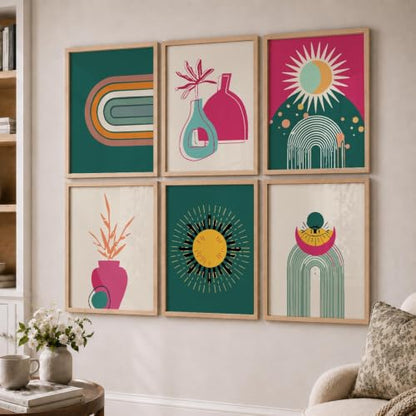 kotart Premium Digital Madhubani Art Paintings with Frame for Home Decor - Wall Painting for Living Room - Pack of 6 (10x13, painting for wall decoration)|B0CQTDMRD3