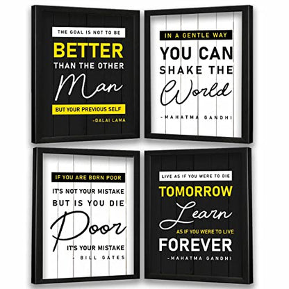 kotart - Motivational Quotes Wall Posters with Frame for Home and Office Wall Decor - Inspirational Quotes Wall Frames - Framed Posters for Living Room (Art 1, Small)|B0BM91RYZZ