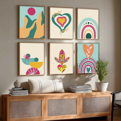 kotart Premium Digital Madhubani Art Paintings with Frame for Home Decor - Wall Painting for Living Room - Pack of 6 (10x13, painting for wall decoration)|B0CQTDMRD3