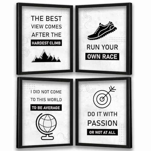 kotart - Motivational Quotes Wall Posters with Frame for Home and Office Wall Decor - Inspirational Quotes Wall Frames - Framed Posters for Living Room (Art 1, Small)|B0BM91RYZZ