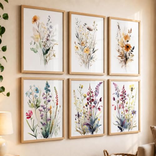 kotart Premium Digital Madhubani Paintings with Frame for Home Decoration - Traditional Painting for Living Room Bedroom Office Room Decor - Painting for Wall Decoration - Pack of 6 (Art 6, 10x13 inch)|B0CNZHP7C7