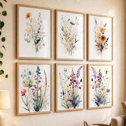 kotart Premium Digital Madhubani Paintings with Frame for Home Decoration - Traditional Painting for Living Room Bedroom Office Room Decor - Painting for Wall Decoration - Pack of 6 (Art 6, 10x13 inch)|B0CNZHP7C7