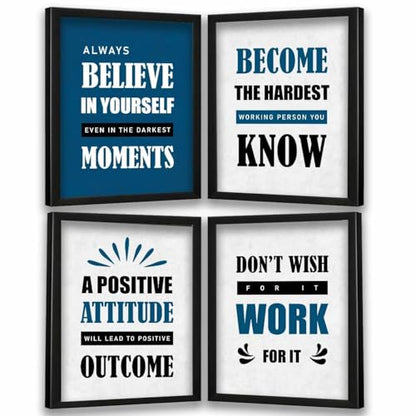 kotart - Motivational Quotes Wall Posters with Frame for Home and Office Wall Decor - Inspirational Quotes Wall Frames - Framed Posters for Living Room (Art 1, Small)|B0BM91RYZZ