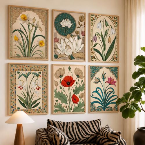 kotart Premium Digital Madhubani Art Paintings with Frame for Home Decor - Wall Painting for Living Room - Pack of 6 (10x13, painting for wall decoration)|B0CQTDMRD3