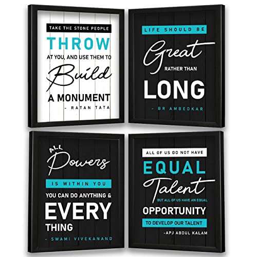 kotart - Motivational Quotes Wall Posters with Frame for Home and Office Wall Decor - Inspirational Quotes Wall Frames - Framed Posters for Living Room (Art 1, Small)|B0BM91RYZZ