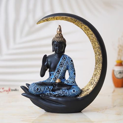 eCraftIndia Lord Buddha Statue for Home Decor Living Room | Gautam Buddha Idol Under the Bodhi-Tree | Showpiece Gift for Housewarming Birthday|B0GQBK7H85