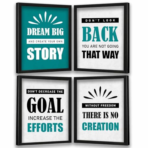 kotart - Motivational Quotes Wall Posters with Frame for Home and Office Wall Decor - Inspirational Quotes Wall Frames - Framed Posters for Living Room (Art 1, Small)|B0BM91RYZZ