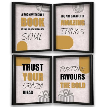 kotart - Motivational Quotes Wall Posters with Frame for Home and Office Wall Decor - Inspirational Quotes Wall Frames - Framed Posters for Living Room (Art 1, Small)|B0BM91RYZZ