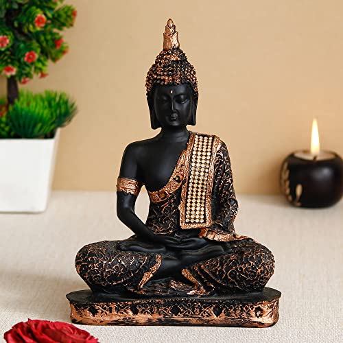 eCraftIndia Lord Buddha Statue for Home Decor Living Room | Gautam Buddha Idol Under the Bodhi-Tree | Showpiece Gift for Housewarming Birthday|B0GQBK7H85