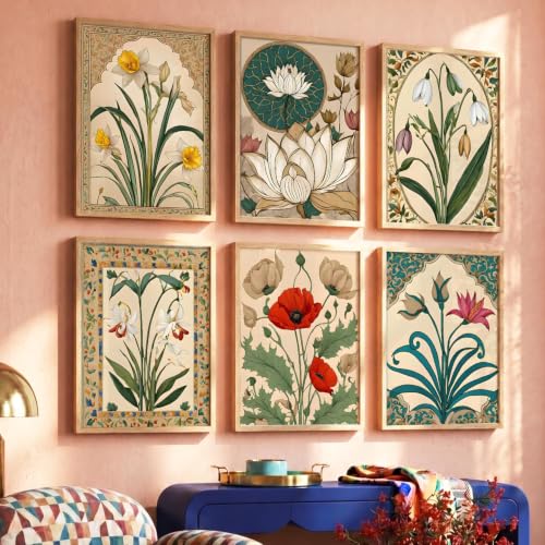 kotart Premium Digital Madhubani Art Paintings with Frame for Home Decor - Wall Painting for Living Room - Pack of 6 (10x13, painting for wall decoration)|B0CQTDMRD3