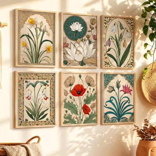 kotart Premium Digital Madhubani Art Paintings with Frame for Home Decor - Wall Painting for Living Room - Pack of 6 (10x13, painting for wall decoration)|B0CQTDMRD3