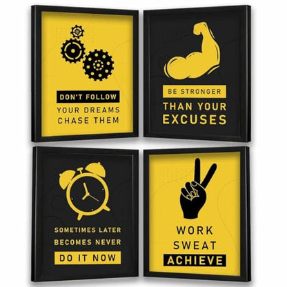 kotart - Motivational Quotes Wall Posters with Frame for Home and Office Wall Decor - Inspirational Quotes Wall Frames - Framed Posters for Living Room (Art 1, Small)|B0BM91RYZZ