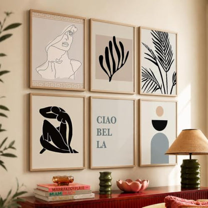 kotart Premium Digital Madhubani Paintings with Frame for Living Room Bedroom Office Room Decor - Pack of 6 (Art 1, 10x13 inch)|B0CNZH39HQ