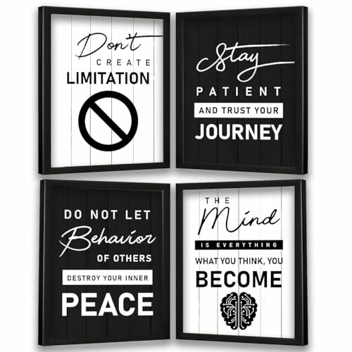 kotart - Motivational Quotes Wall Posters with Frame for Home and Office Wall Decor - Inspirational Quotes Wall Frames - Framed Posters for Living Room (Art 1, Small)|B0BM91RYZZ