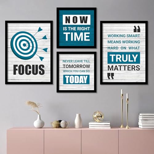 kotart - Motivational Quotes Wall Posters with Frame for Home and Office Wall Decor - Inspirational Quotes Wall Frames - Framed Posters for Living Room (Art 1, Small)|B0BM91RYZZ