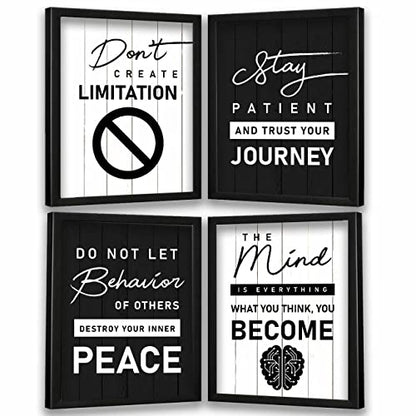 kotart - Motivational Quotes Wall Posters with Frame for Home and Office Wall Decor - Inspirational Quotes Wall Frames - Framed Posters for Living Room (Art 1, Small)|B0BM91RYZZ