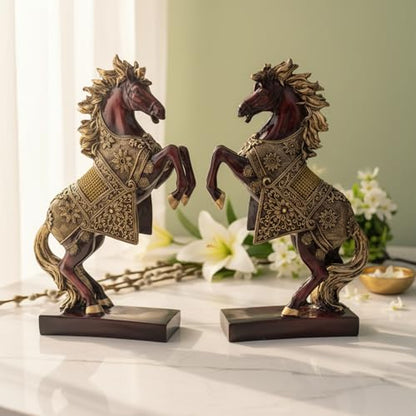 eCraftIndia Resin Running Horse Showpiece for Home Decor Office | Gift for Housewarming Birthday|B0GQBJZ9GW
